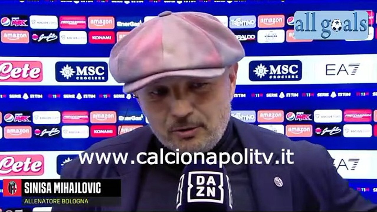 Napoli-Bologna 3-0 28/10/21 intervista dopo gara Sinisa Mihajlovic