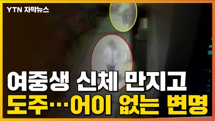 [자막뉴스] 여중생 신체 만지고 도망간 남성...어이 없는 변명 / YTN