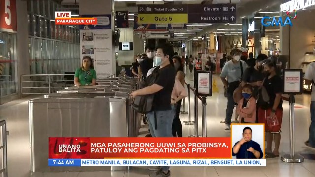 Mga pasaherong uuwi sa probinsya, patuloy ang pagdating sa PITX | UB