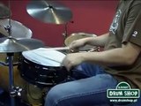 Ludwig 5x14 Black Magic Beaded Nickel Brass Metal Snare Drum with Evans 14