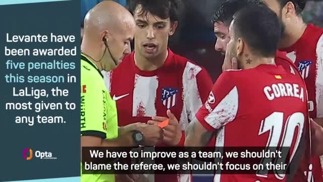 Simeone sent off as Atletico held by struggling Levante