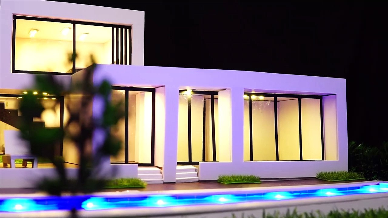 Great idea with cement - How to build a Modern Villa