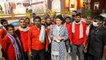 Priyanka Gandhi reaches Lalitpur by train to meet kin family