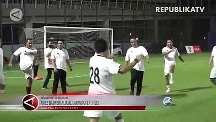 Coba Lapangan Latih JIS, Anies: Nyaman Sekali