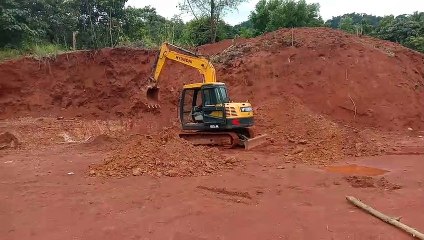 Excavator trench work