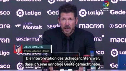 Simeone nach Rot: "Keine Ausreden"