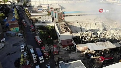 Esenyurt'ta 1 kişinin öldüğü fabrika yangınının boyutu gün ağarınca ortaya çıktı