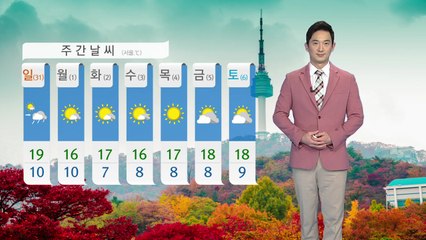 [날씨] 주말 대체로 흐림...중부 내일 오후 한때 비 / YTN