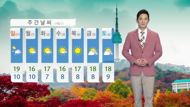 [날씨] 주말 대체로 흐림...중부 내일 오후 한때 비 / YTN