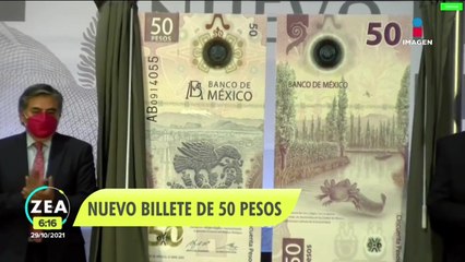 Banxico puso en circulación el nuevo billete de 50 pesos