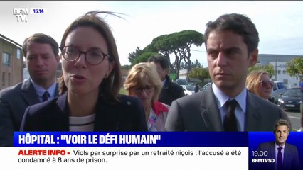 Hôpital: pour Amélie de Montchalin, "il faut voir le défi humain"