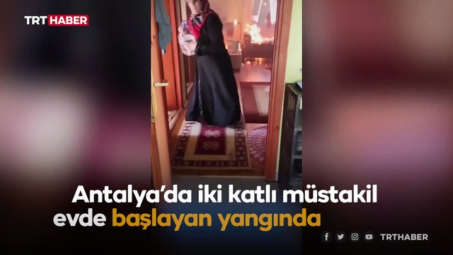 Yangında mahsur kalan kişiyi vatandaşlar kurtardı