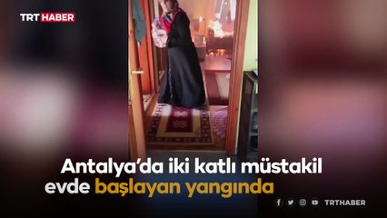 Yangında mahsur kalan kişiyi vatandaşlar kurtardı