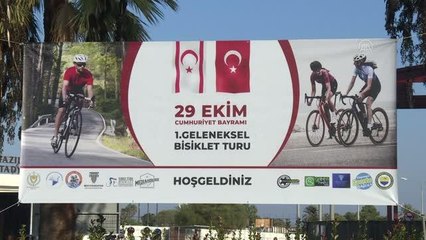 GAZİMAĞUSA - KKTC'de Cumhuriyeti Bayramı kutlamaları kapsamında Maraş'ta bisiklet turu düzenlendi