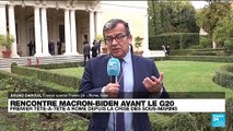 Rencontre Biden/Macron à Rome : premier tête-à-tête depuis la crise des sous-marins