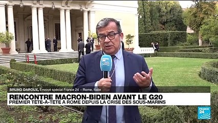 Rencontre Biden/Macron à Rome : premier tête-à-tête depuis la crise des sous-marins
