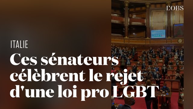 Ces sénateurs italiens applaudissent le rejet d'une loi contre les violences envers les LGBT