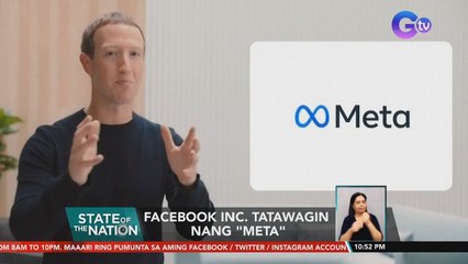 Facebook Inc. tatawagin nang "Meta" | SONA