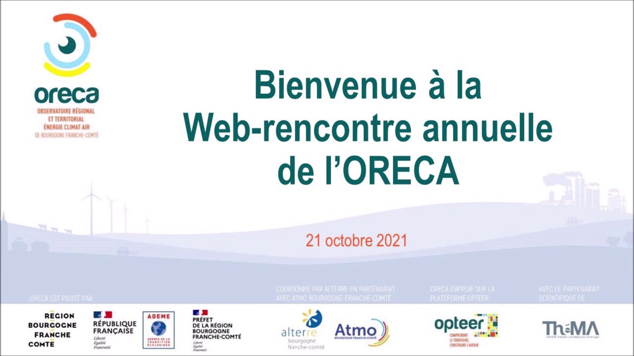 Webrencontre de l’ORECA, 21 octobre 2021 – Plénière