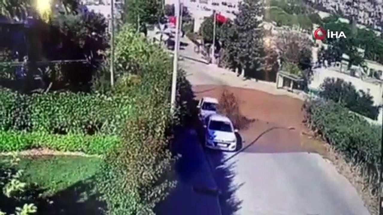 Ana su hattı bomba gibi patladı, o anlar kameraya yansıdı