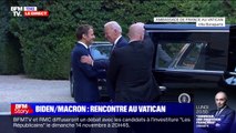 Biden/Macron: le président américain, accueilli par Emmanuel Macron à la villa Bonaparte à Rome