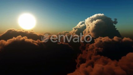 Flying through the clouds with the radiant sun