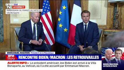 Rencontre Biden/Macron: "C'est l'avenir qu'il faut regarder", assure Emmanuel Macron