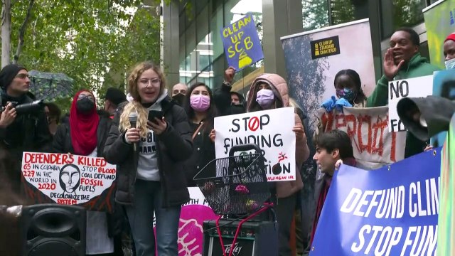 Climate change activists demand end of fossil fuel funding