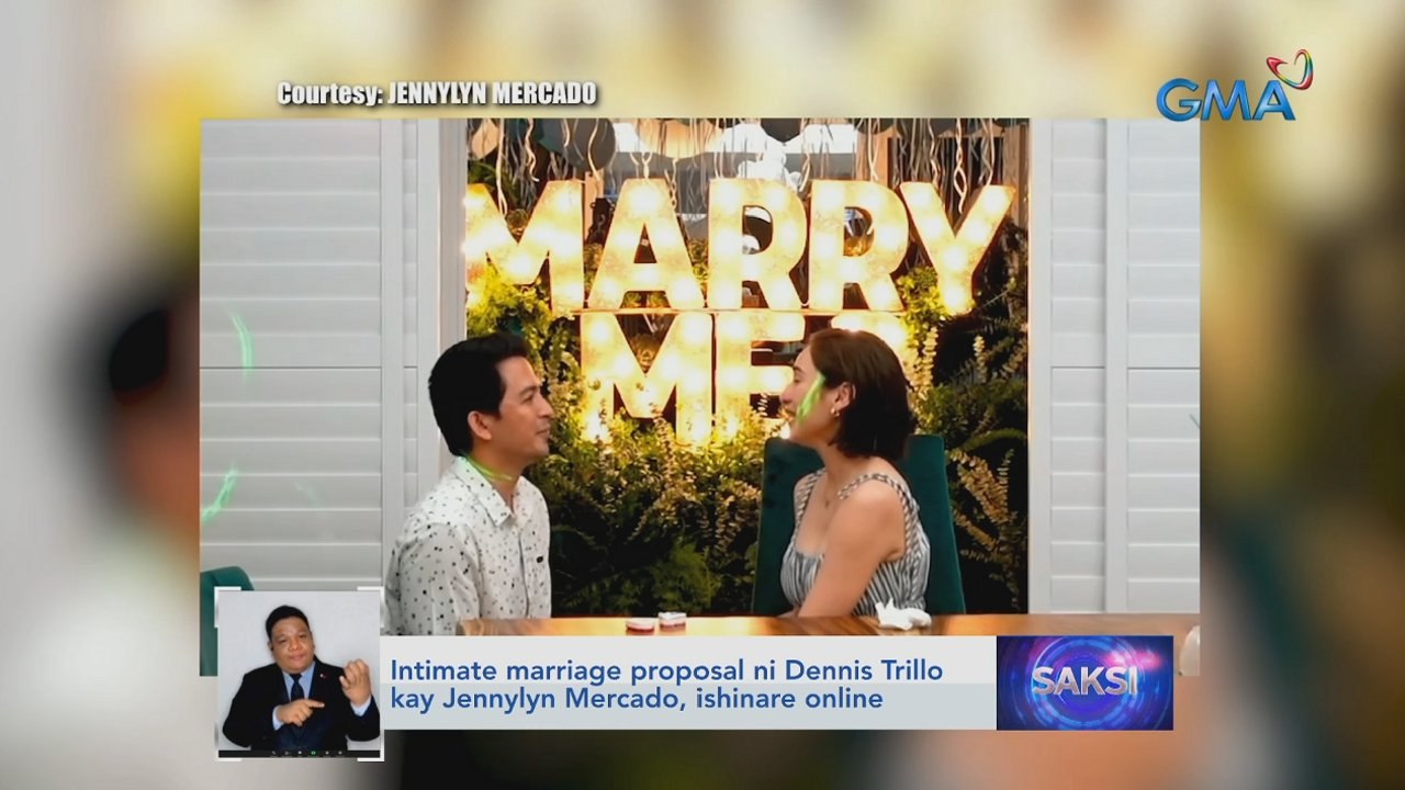 Intimate marriage proposal ni Dennis Trillo kay Jennylyn Mercado, ishinare online | Saksi