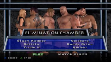 HCTP Stacy Keibler(ovr 100) vs Batista vs Triple H vs Goldberg vs Randy Orton vs Rikishi