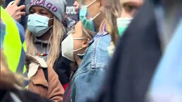 COP26: Greta Thunberg Mobbed at Climate Protest