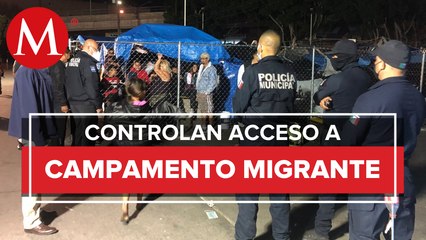 Policía de Tijuana irrumpe en campamento migrante en la Garita