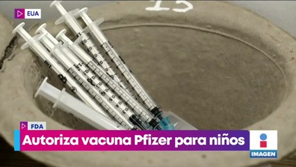 FDA autoriza la vacuna Pfizer para niños de 5 a 11 años