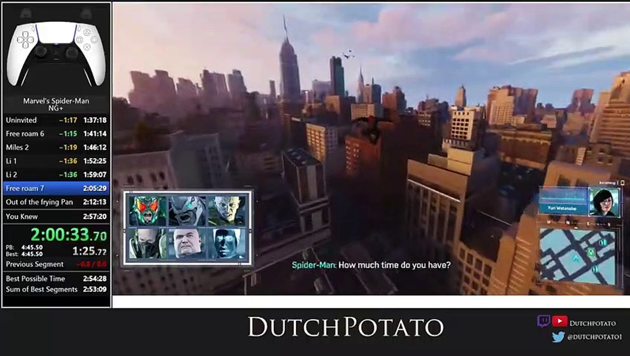 Spider-Man Remastered (WR) - PS5 Any% NG+ Speedrun in 2-54-57 PART3