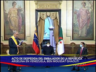 Pdte. Maduro encabezó acto de despedida del Embajador de Argelia Ben Moussat Ghaouti