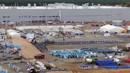 wow, the biggest rebuilt factory in berlin with DJI Drone