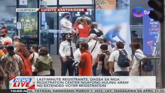 Last-minute registrants, dagsa sa mga registration center ngayong huling araw ng extended voter registration | News Live