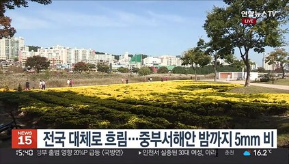 [날씨] 전국 흐린 하늘…밤까지 서해안 약한 비