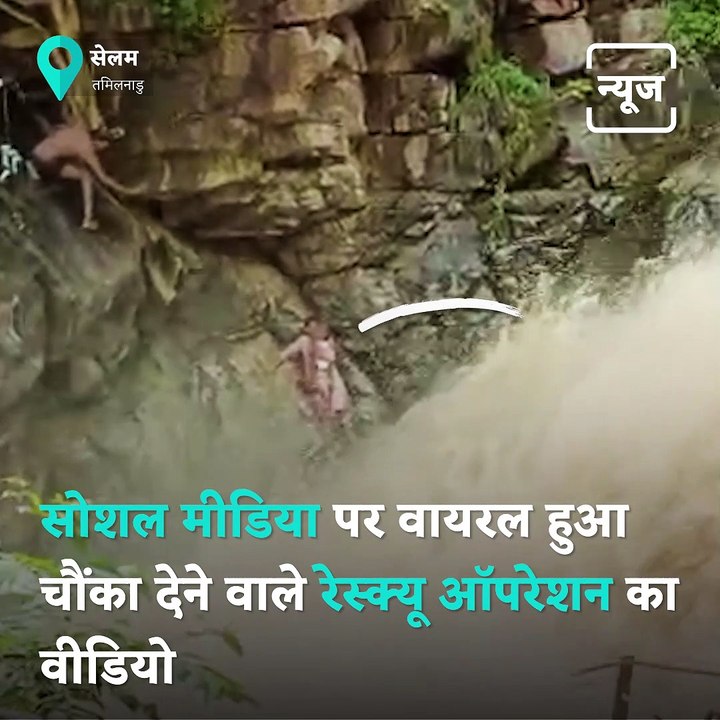 Tamil Nadu Forest Officials Rescue Mother, Child From Raging Waterfall