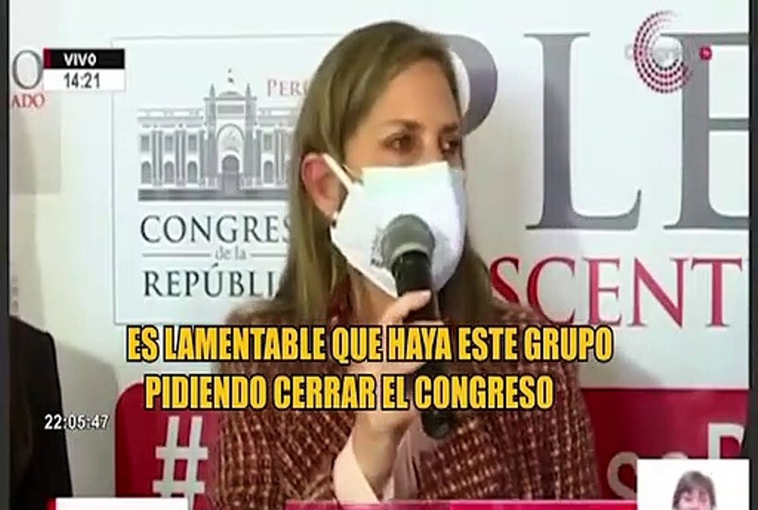 María del Carmen Alva: "De ninguna manera permitiremos que cierren el Congreso"