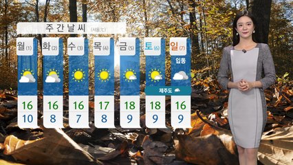 [날씨] 내일 중북부 약한 비...내일 아침 기온↓ / YTN