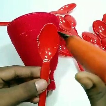 FLOWER VASE WITH SPOONS#shorts,#ytshorts