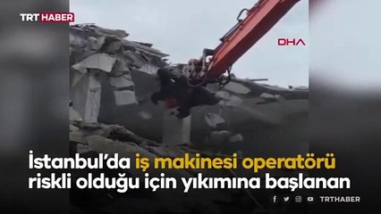 Bina yıkımında operatörün bayrak hassasiyeti