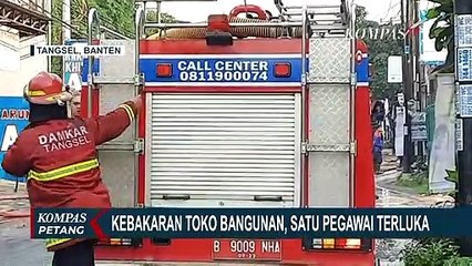 Kebakaran Toko Bangunan Tangerang, Api Besar Sulit Dipadamkan