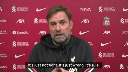 This is real fake news - Klopp hits out at 'lies' in the media