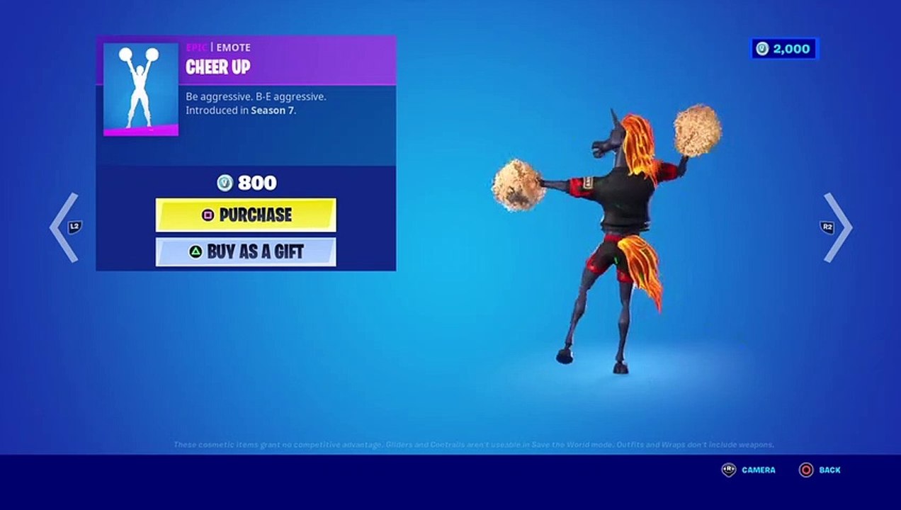 CHEER UP “EMOTE” (EPIC) 800 V BUCKS - FORTNITE SEASON 7