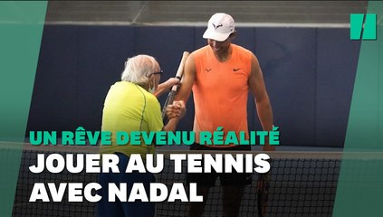 À 97 ans, il joue enfin au tennis face à son idole Rafael Nadal