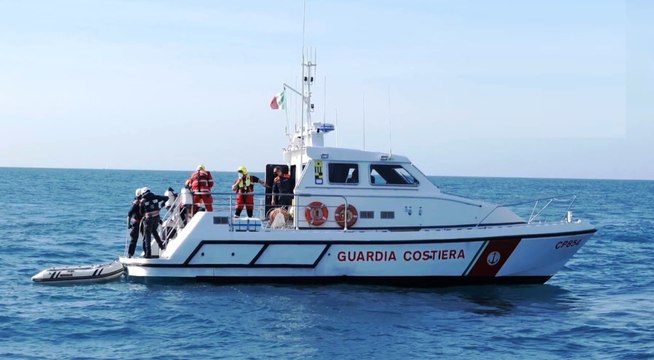 Napoli - Esercitazione di soccorso di Vigili del Fuoco, Guardia Costiera e 118 (30.10.21)