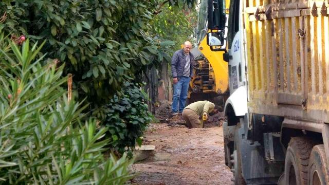 Alt yapı çalışmaları sırasında doğalgaz borusu delindi