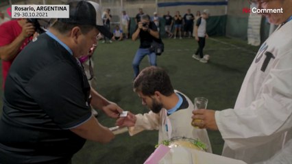 Argentine church dedicated to Maradona mark his birthday